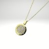 Colgante de acero 316L diseño italiano modelo medalla color dorado