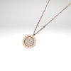 Colgante de acero 316L diseño italiano modelo medalla reversible color oro rosa