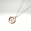 Colgante Pionero Acero 316L Doble Medalla Mujer