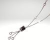 Collar Hermoso Acero 316L Largo Cilindro Negro
