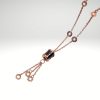 Collar de acero 316L diseño italiano modelo cilindro color oro rosa