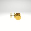 Pendientes de botón dorados hombre acero 316L