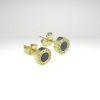 Pendientes Oro 8 mm Acero 316L Lujo
