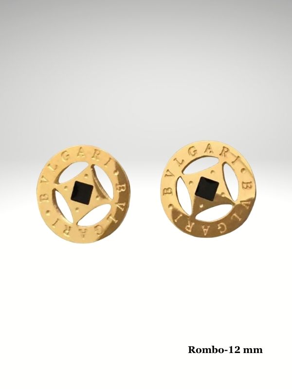 Pendiente de acero rombo diseño italiano color oro