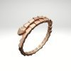pulsera acero 316l oro rosa diseno italiano serpiente 1