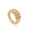 Anillo chapado oro con brillantes