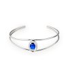 Pulsera de plata abierta piedra azul