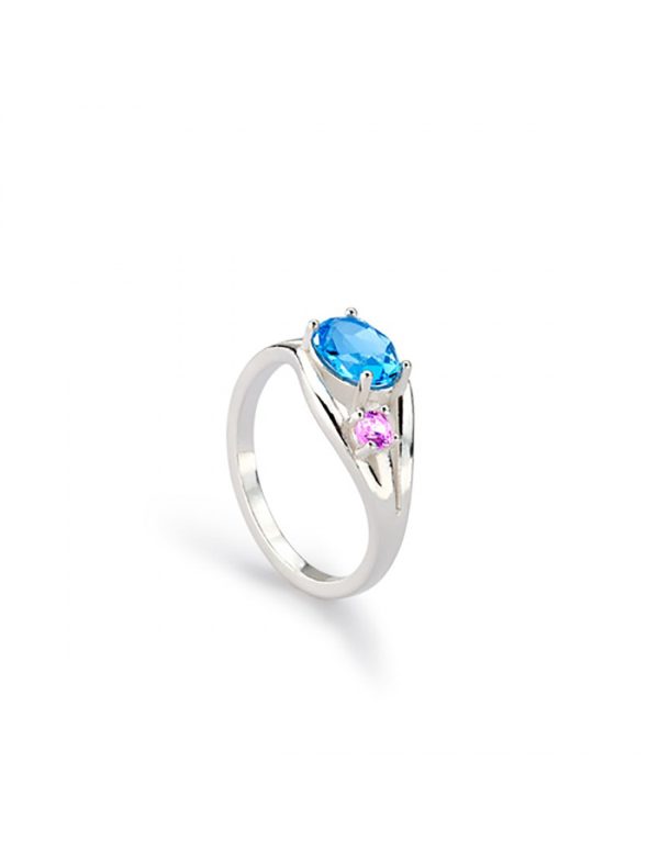 Anillo plata piedra azul