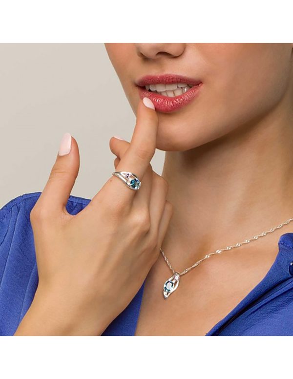 Anillo plata piedra azul