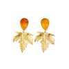 Pendientes naranja y oro