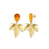 Pendientes naranja y oro