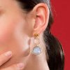 Pendientes piedras bicolor