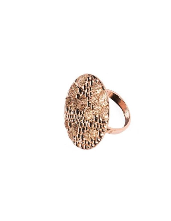 Sortija meteorito plata y oro rosa