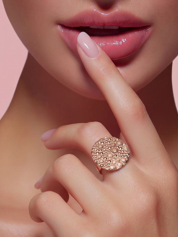 Sortija Meteorito Plata 925 y Oro Rosa | Asombroso hover