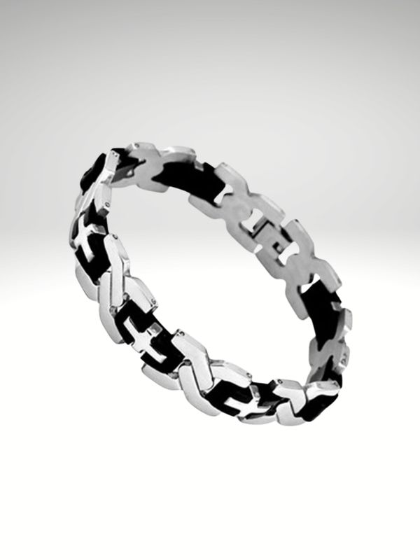 Pulsera Acero 316L Bicolor Hombre | Calidad Quirúrgica