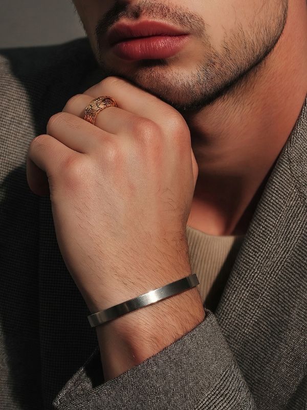 Brazalete Abierto Acero 316L Hombre | Apresúrate hover