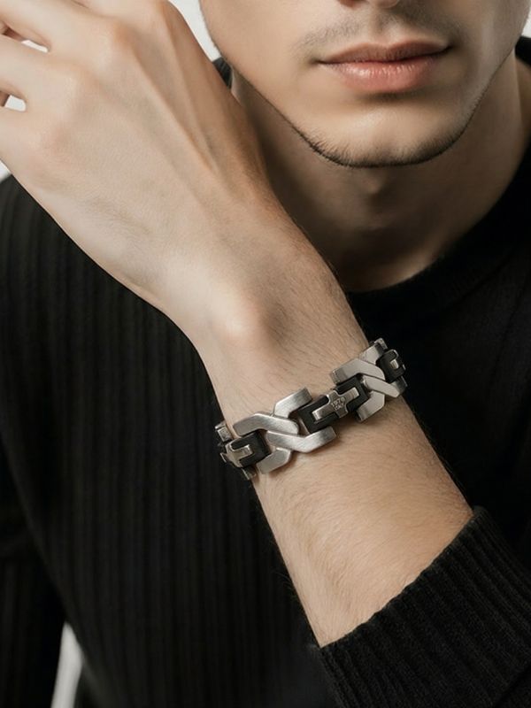 Pulsera Acero 316L Bicolor Hombre | Calidad Quirúrgica hover