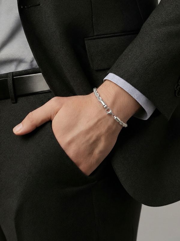 Pulsera Cordón Salomónica Plata 925 | Victoria hover