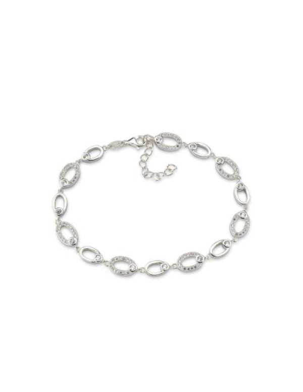 Pulsera de plata con circonitas