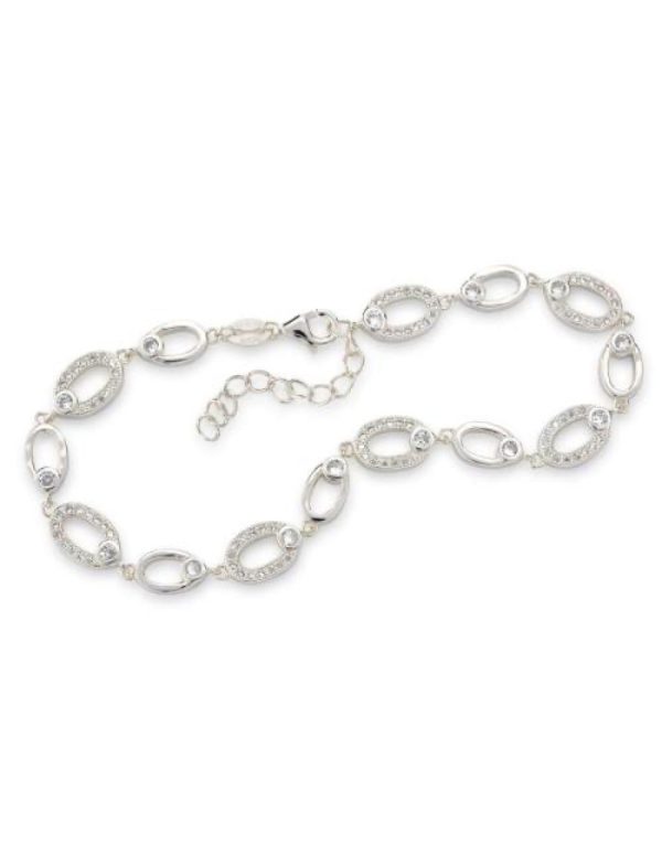 Pulsera de plata con circonitas