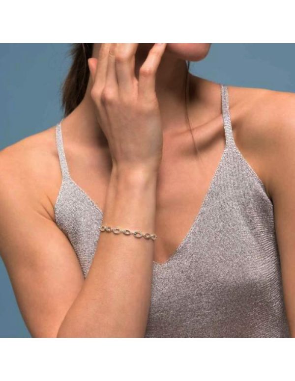 Pulsera de plata con circonitas