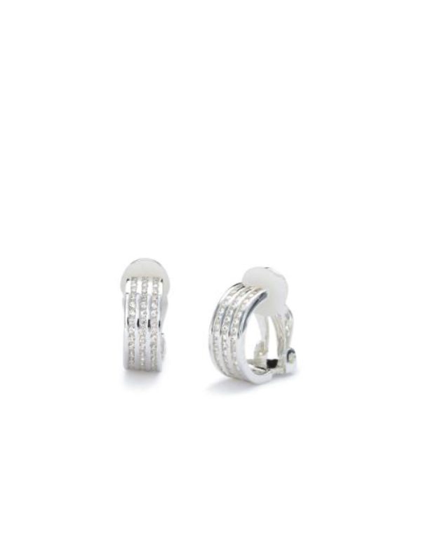 Pendientes plata aro circonitas