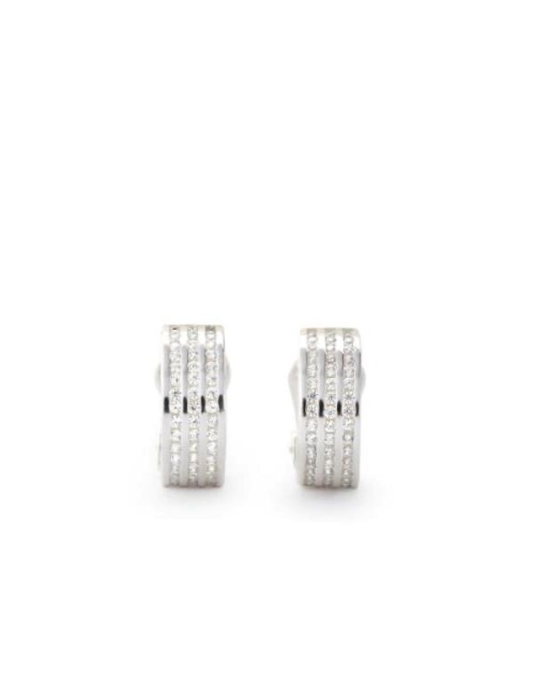 Pendientes plata aro circonitas