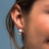 Pendientes plata aro circonitas