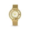 Reloj brillo dorado mujer