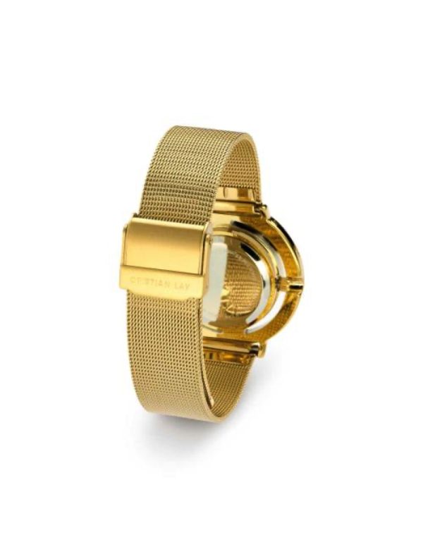 Reloj brillo dorado mujer