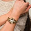 Reloj brillo dorado mujer