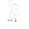 Set plata flores brillantes