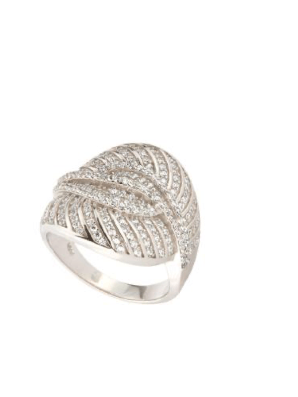 Anillo Concha Plata 925 Brillante Con Circonitas