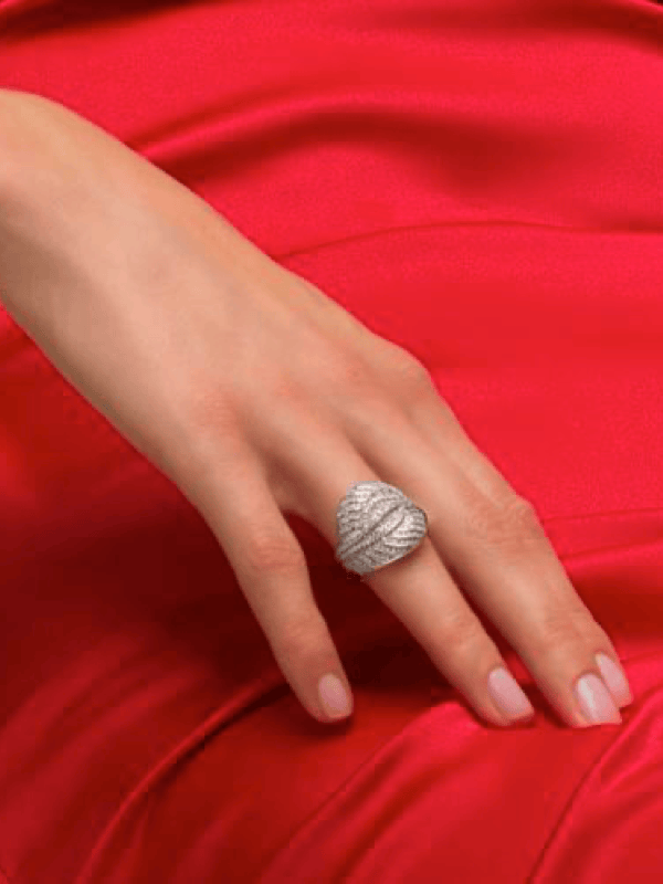 Anillo Concha Plata 925 Brillante Con Circonitas hover