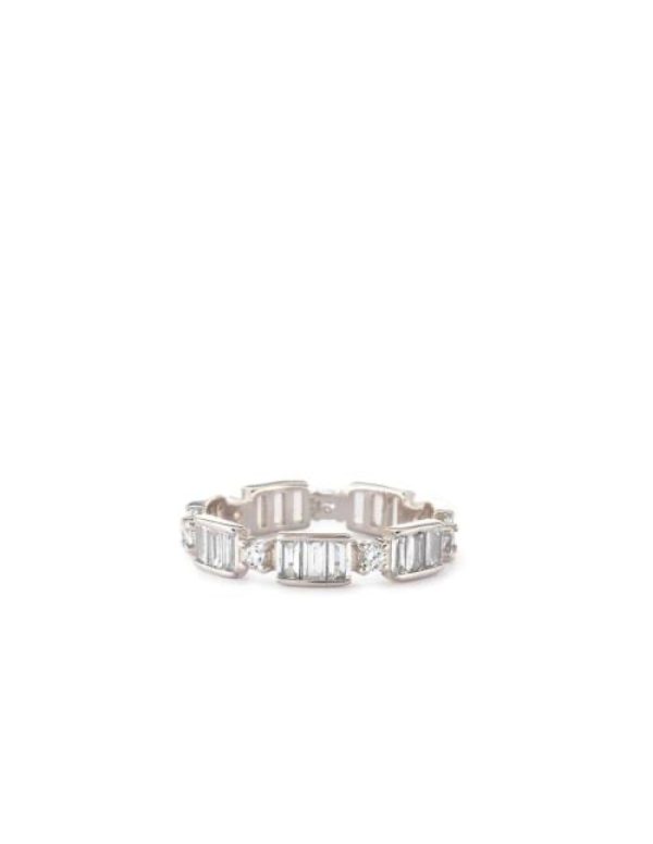 Anillo plata piedra transparente