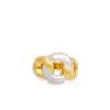 Anillo bicolor plata bañada