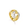 Anillo Fabuloso Bicolor Plata 925 Bañada Oro