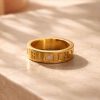 Anillo unisex Acero 316 L Dorado para regalo