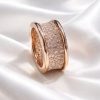 Anillo Acero rosado brillantes