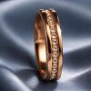 Anillo Acero fino circonitas rosado