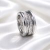 Anillo Acero 316L destellos Ola Valor