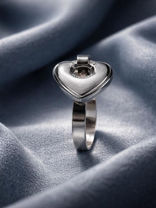 Increíble Anillo Mujer Acero 316L Corazón Certificado