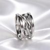 Anillo Acero 316L Entrelazado Pulido Impecable