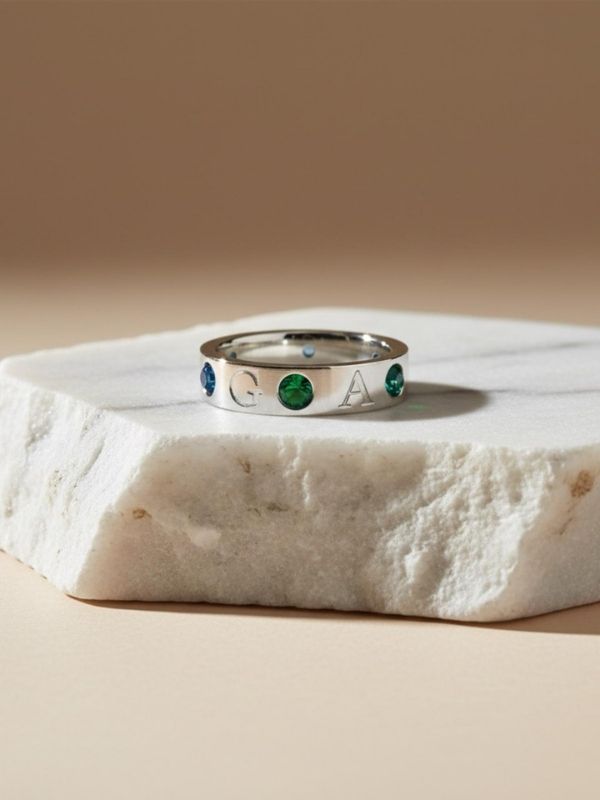 Anillo acero 316L Zirconias Color Necesario
