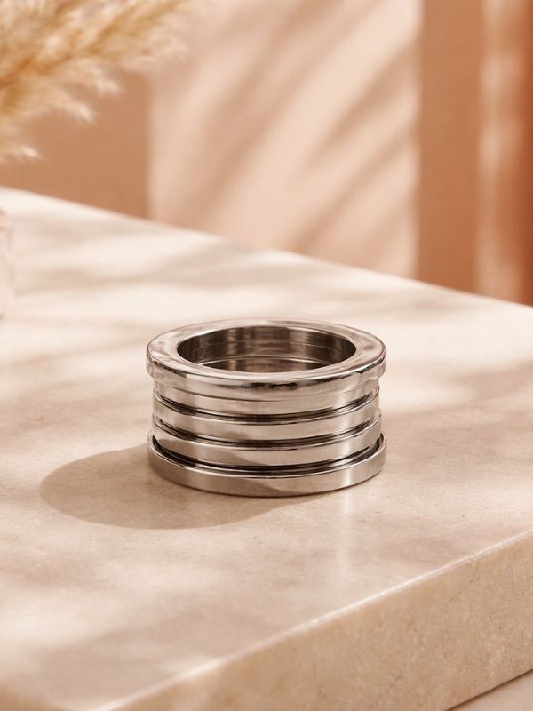 Anillo Unisex Acero 316L Tres Bandas Creativo