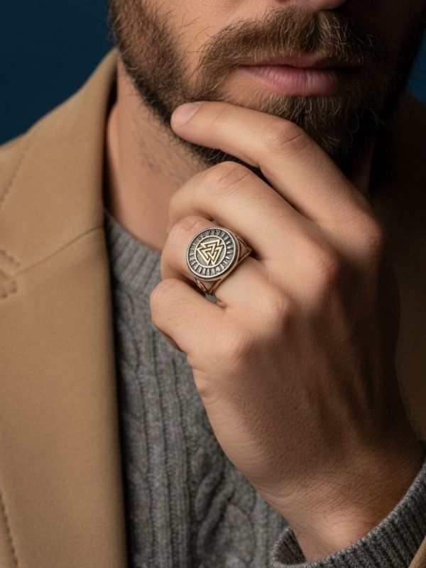 Anillo Sello Digno Hombre acero 316L Vikingo hover