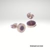Pendiente oro rosa 8mm diseño italiano con piedra negra.