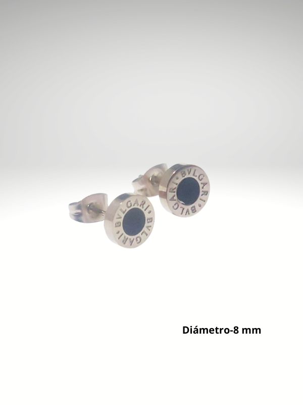 Pendientes Radiantes Acero 316L Oro Rosa 8 mm