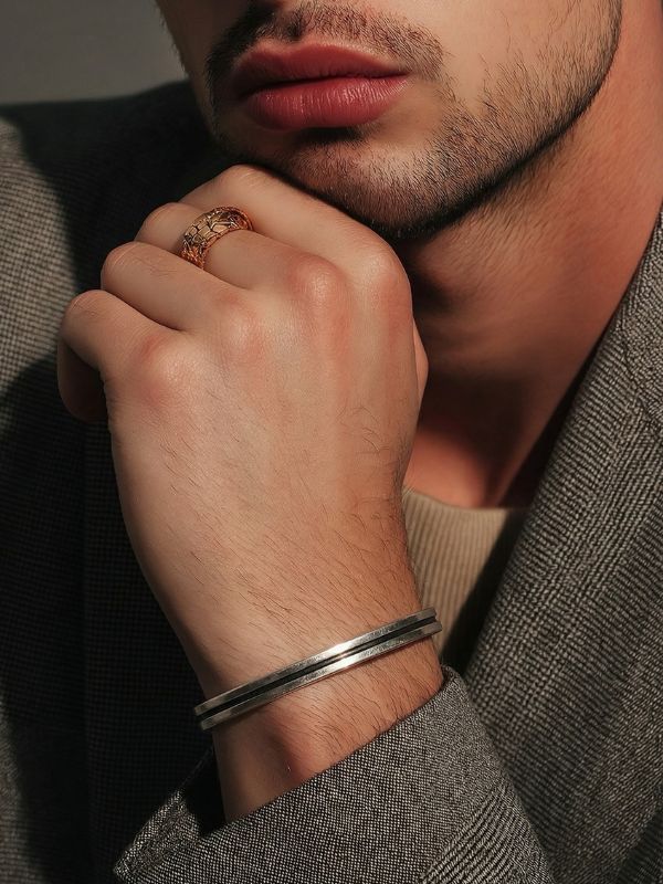 Pulsera Popular Hombre plata 925 envejecida hover