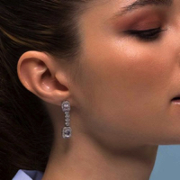 Pendientes plata de ley 925 con zirconia